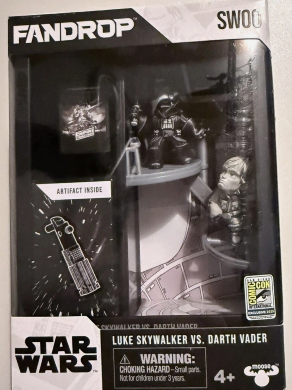 Fandrop Star Wars Luke Skywalker vs. Darth Vader Action Set - Black & White